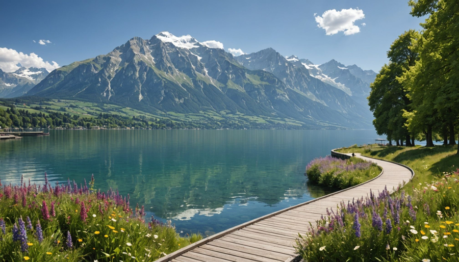 Access points to the mont blanc massif from geneva